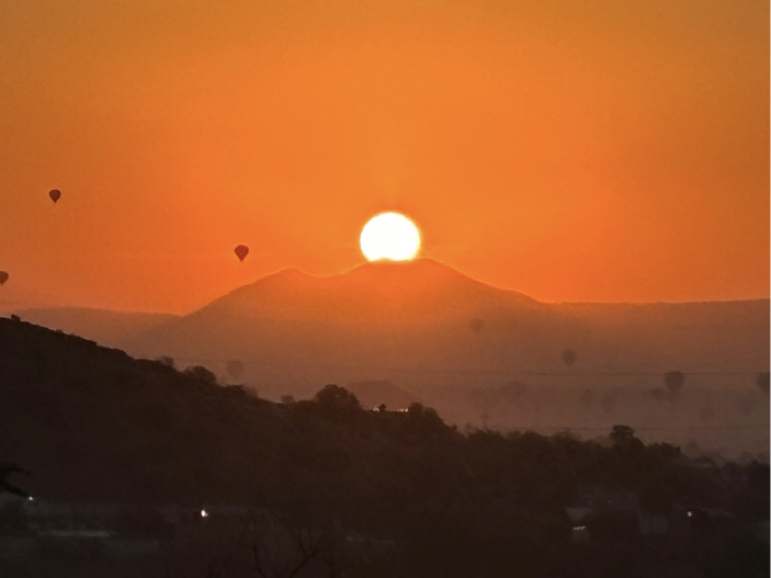 Sunrise over Mt. Tepayo from a sacred site in the Teotihuacan Valley